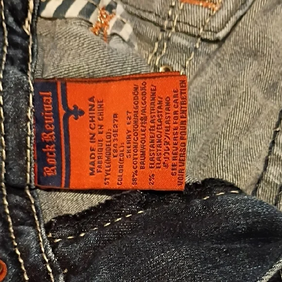 Rock Revival Distressed Blue Jean Shorts - Picture 6 of 6